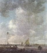 GOYEN, Jan van Marine Landscape with Fishermen fu Spain oil painting reproduction